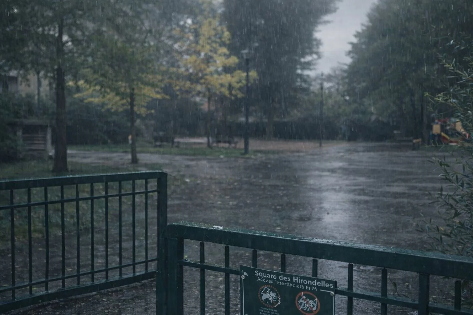 Sécuriser le square des Hirondelles – état actuel
